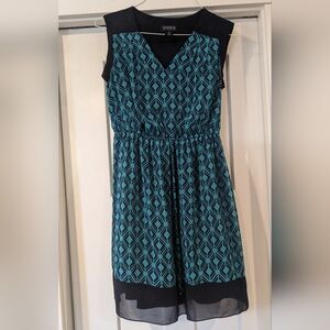 Teal green blue dress